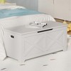 homfan Storage Chest, Wooden Storage Bench with Safety Hinges, Easy Assembly, Large Toy Chest for Entryway, Living Room, Bedroom - 4 of 4