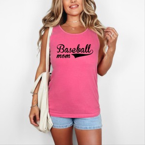 Simply Sage Market Baseball Mom Garment Dyed Tank - M - Crunchberry - 1 of 3