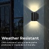 Techko Maid Outdoor Solar Wall Light Cylinder Aluminum Metal Black Sconce - 4 of 4