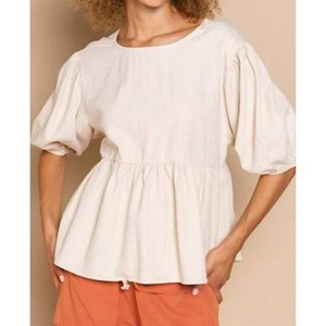 Women's Puff Sleeve Ribbon Top - POL - 1 of 4