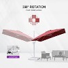 PURPLE LEAF Patio Umbrella White Cantilever Offset Umbrella Square Outdoor Umbrella with 360-degree Rotation for Garden Deck Pool - 4 of 4