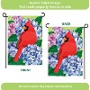 Red Cardinal and Hydrangeas Applique Garden Flag - 4 of 4