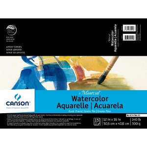 Montval Cold Press Watercolor Paper, 140 lb, 12 x 16 Inch, Natural White, 15 Sheets - 1 of 1