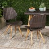 Set of 2 Outdoor Wicker Dining Chairs – Multi- Rattan with Sturdy Iron Frame & Cushions, Stylish Patio & Backyard Seating-Coolbibila - 3 of 4