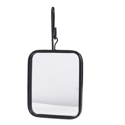 Black Metal Frame Hanging Wall Mirror