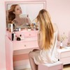 COMHOMA Vanity Desk with Mirror and Lights, Built-in Charging Station, Makeup Vanity Table and Chair Set, 3 Color Modes - 3 of 4