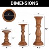 Mela Artisans Jharna Candleholders in Natural, Set of 3 - 4 of 4
