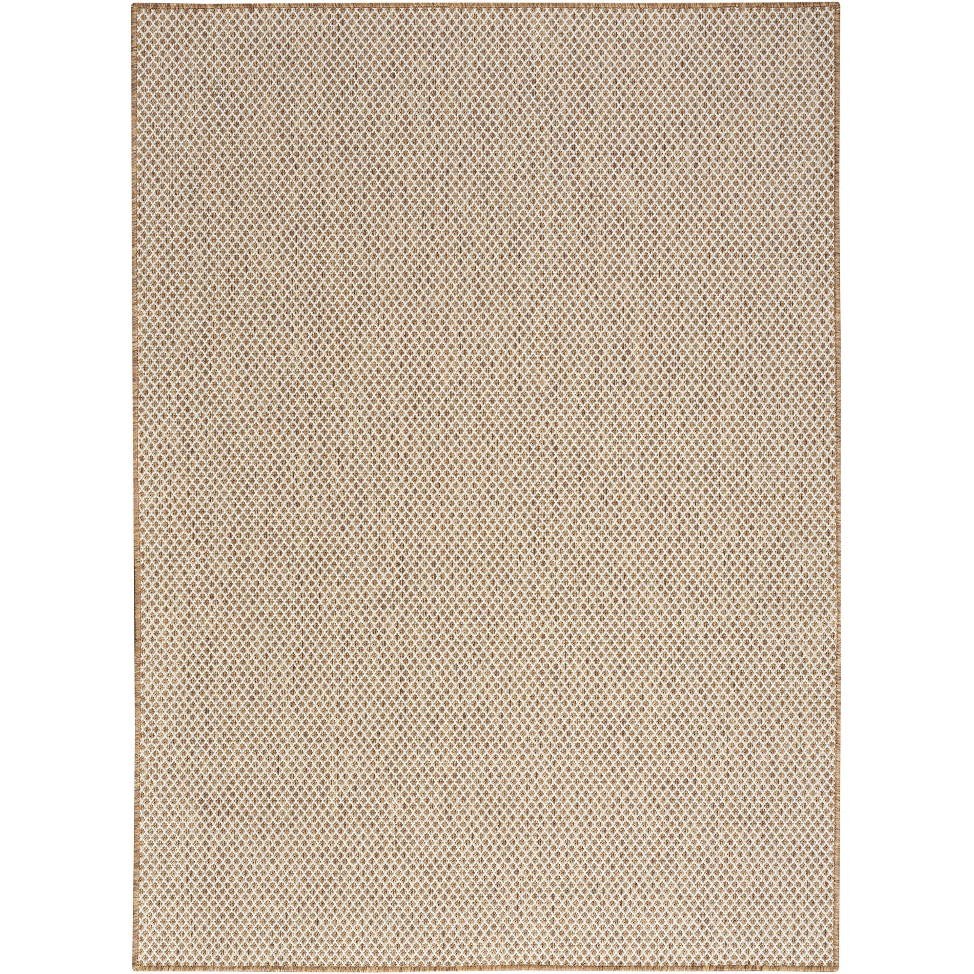 Nourison Courtyard Geometric 6' x 9' Jute Ivory Outdoor/Indoor Area Rug