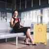 20"/24"/28" 3 pcs/set in ABS Spinner Wheel Luggage, Carry on Suitcase with Cup Holder & USB Port & Phone Holder - 3 of 4