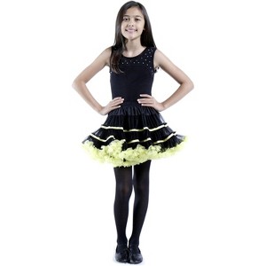 BellaSous Tutu Skirt Teen Petticoat for Tutu Costume | Child Size Black Yellow Tutus for Women - 1 of 2
