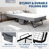 RONSHIN Folding Bed with 5" Memory Foam Mattress, Folded Bed on Wheels, Metal Frame for Guest Bedroom Office, Space Saving Roll Away Bed for Adults - 3 of 4