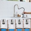 MAYEERTY Kitchen Faucet with Pull Down Sprayer and 4 Sprayer Modes Single Handle Commercial Spring Kitchen Sink Brushed Nickel 1 or 3 Hole - 4 of 4