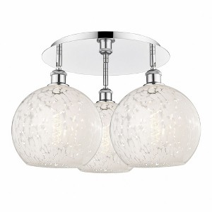 White Mouchette - 3 Light Flush Mount In Modern Style-12.75 Inches Tall and 21.75 Inches Wide - 1 of 1