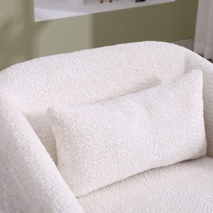 Okak Fine Modern 360° Swivel Barrel Chair Accent Chair with Soft Pillow Round Sofa Armchair Club Chair for Hotel Lounge Bedroom - 1 of 4