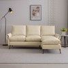 81" Modern Sectional L-Shaped Sofa Couch with Reversible Chaise Lounge, Technical Leather Upholstery - 2 of 4