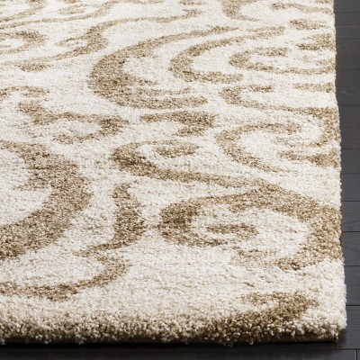 Cozy Haven Cream Beige 8' x 10' Plush Shag Area Rug