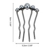 Unique Bargains Women's Fashion U-shaped Faux Pearls Decorative Hairpin 1 Pc - 4 of 4