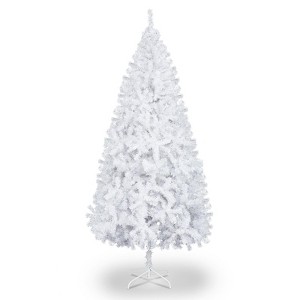 NAYSAYE 5FT Unlit Artificial Christmas Tree 480 Branch Tips Full Lush Design for Home Holiday Decor, White, 31.5"*31.5"*60" - 1 of 4