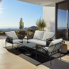 LuxenHome 4-Piece Iron Outdoor Patio Furniture Set with Removable Cushions - 4 of 4