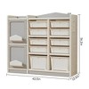 Toy Storage Organizer with Storage Bins, Multilayer Storage Organizer Children Floor Shelf Building Blocks Toy Picture Book Clutter Storage Cabinet - 4 of 4