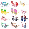 12Pcs Luau Party Glasses and 12Pcs Hawaiian Leis, Flowers Leis Garlands Novelty Sunglasses, Tropical Birthday Summer Beach Party Decoration Supplies - 3 of 4