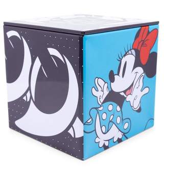 Ukonic Disney All Eyes on Minnie Mouse Tin Storage Box Cube Organizer w/ Lid | 4 Inches