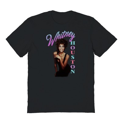 Whitney Houston Men's Pop Whitney Short Sleeve Graphic Cotton T-Shirt