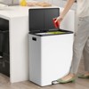 COZONY Kitchen Dual Trash Can & Recycling Bin, 16 Gallon Stainless Steel, 60L with Removable Inner Bin & Soft Close Lid, for Home & Office - 3 of 4
