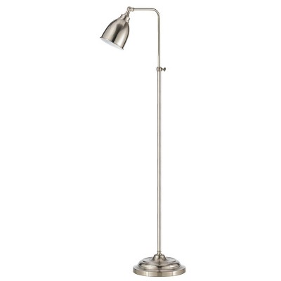 46" x 62" Adjustable Height with Metal Floor Lamp Brushed Steel - Cal Lighting