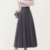 Anna-Kaci Women's High Waist Pleated Maxi Skirt with Belted Waist and Flowing Tailored Silhouette - 2 of 4