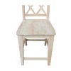 International Concepts Canyon Collection Counter Height Double X-Back  Stool - 24" Seat Height - 2 of 4