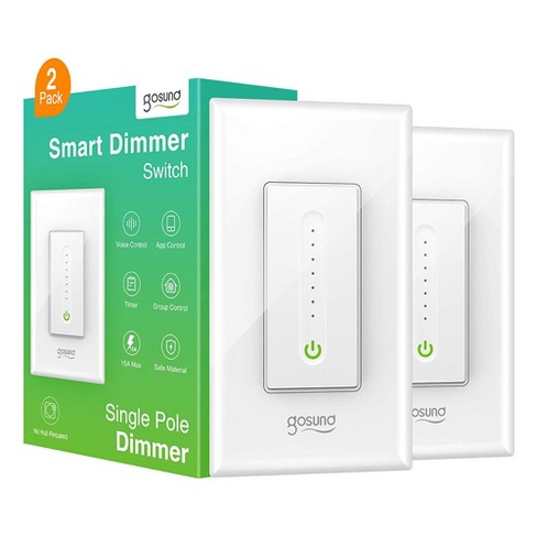 Gosund Smart Voice Control Wifi Dimmer Light Switch Pairs With Google Assistant And Amazon Alexa Devices With No Hub 2 Pack : Target