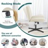 RISOKEYS Armless Wide Desk Chair With Criss Cross Legs,No Wheels, Swivel Vanity Height Adjustable Fabric Modern Computer Task Seating For Home - 4 of 4