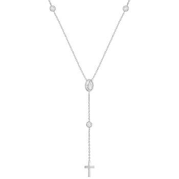 Girls' Pink Heart Cross Sterling Silver Necklace - In Season Jewelry ...