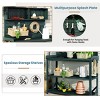 65''H Solid Wood Farmhouse Rustic Outdoor Potting Bench Table With 4 Storage Shelves And Side Hook,Potting Bench Table -Maison Boucle - 4 of 4