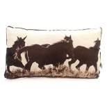 Home & Garden Sunset Run Pillow Horses Big Sky Carvers Demdaco  -  Decorative Pillow