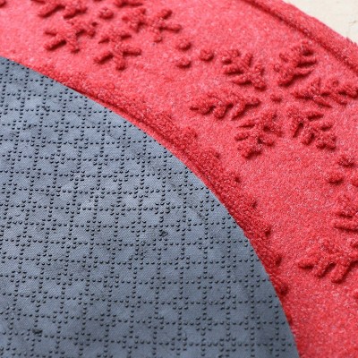 Red Weather-Resistant Round Tree Skirt Floormat