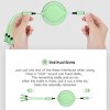 Boersma Multi Charging Cable 3Pack 4FT, 3-in-1 Fast Charging Braided Cord C Universal USB Charger Cable Compatible with iPhone, Micro USB, Black - 4 of 4