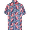 LA LEELA Mens Hawaiian Shirt Short Sleeve Button Down Shirt Men's 4th of July Holiday Shirts Summer Casual Aloha Patriotic Shirts Funny - 4 of 4