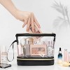 Travel Makeup Bag, Clear Cosmetic Bag Make Up Organizer TSA Approved Toiletry Bag, Waterproof Pouch for Women Purse - 2 of 4