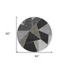 Coffee Charcoal And Gray Geometric Washable Indoor Outdoor Area Rug - 3 of 4