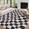 Large Modern Abstract Area Rug 9x12 Washable Stain Resistant Living Room Rug with Non Slip Backing Soft Low Pile Foldable Geometric Floor Carpet - 4 of 4