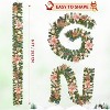 GAOMON 9 Feet Pre-Lit Christmas Garland with Lights, Battery Operated Lighted Outdoor Xmas Garland with Rose Gold Ball Ornaments - 4 of 4