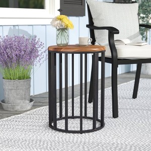 Maggift Patio End Tables Accent Side End Table for Outdoor and Indoor, Garden, Backyard Use, Special Design, Multicolored, 15.25"*15.25"*21.7" - 1 of 4