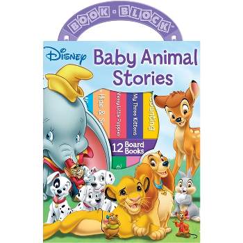 Disney Baby Animal Stories: My First Library 12 Board Book Block Set - By Various ( Board Book )
