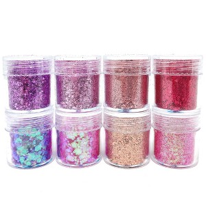 Wrapables Chunky Glitter for Hair Face Makeup Nail Art Decoration (8 Colors) - 1 of 4