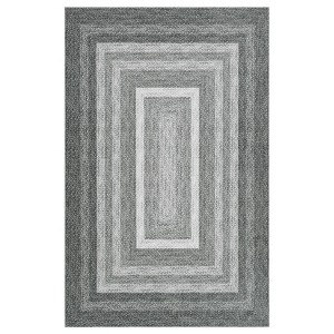 Washable Modern Braided Printed Rug Non Slip Low Pile Rug Soft Contemporary Throw Floor Cover Foldable Indoor Carpet for Living Room Bedroom - 1 of 4