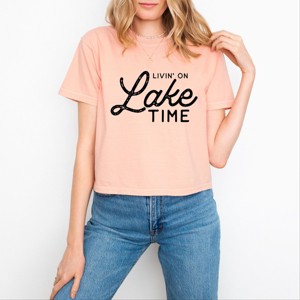 Simply Sage Market Livin' On Lake Time Boxy Crop Top - 1 of 4