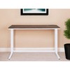 HomeRoots 47" Brown and White Writing Desk - 2 of 4
