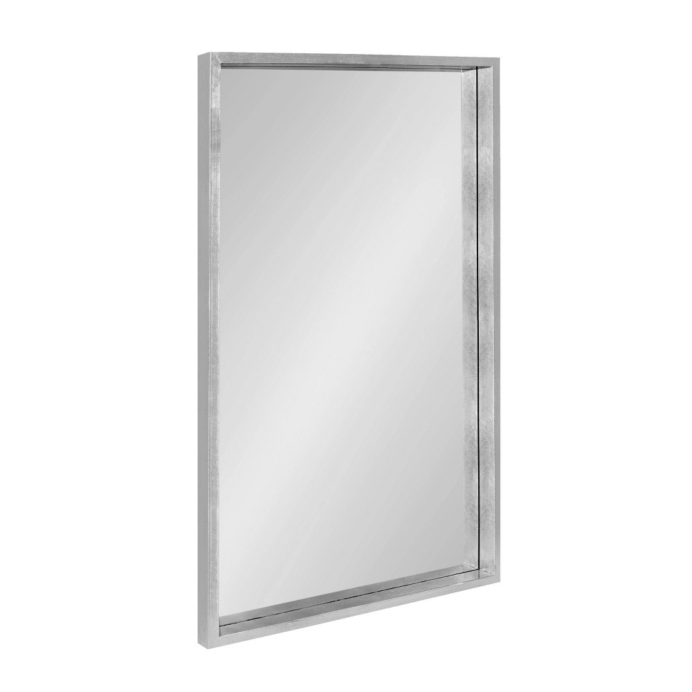 Photos - Wall Mirror 24" x 36" Travis Framed Decorative  Silver - Kate & Laurel All Things Decor: Transitional Style, MDF Frame